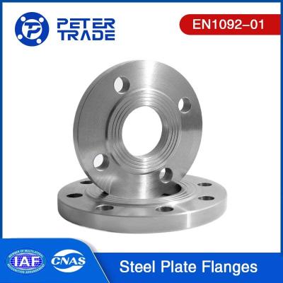 China EN1092-01 TYPE 01 Carbon Steel Plate Flange PN 2.5 PLRF Raised Face For Industrial Services for sale