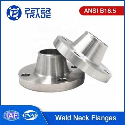 China Stainless Steel Weld Neck Flanges A182 304/316L WNRF Raised Face and Flat Face ANSI B16.5 Class 150 for sale