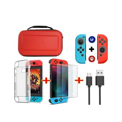 China 6 in 1 Portable Game Console Accessories Protector Case Grip Charging Cable for Nintendo Switch Switch for sale