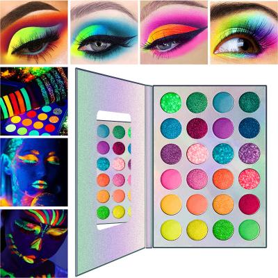 China Waterproof Make Your Own 24 Color Brand Eyeshadow Makeup Palette Free Sample Lidschatten Private Label Vegan Long Lasting Eyeshadow Palette for sale