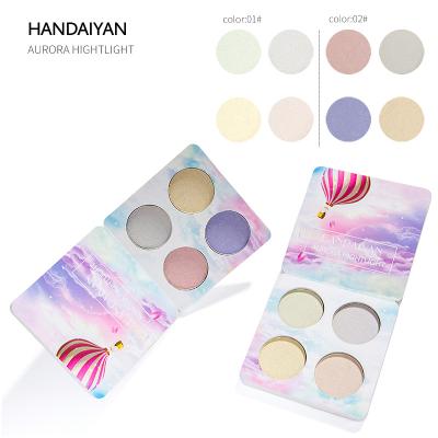 China Textmarker Waterproof Plain Shimmer Pressed Textmarker Highlight Bar Private Label Marcador De Texto Highlight Palette Makeup for sale