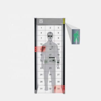 China 33 Detecting zone door frame arched walk through metal detector for sale