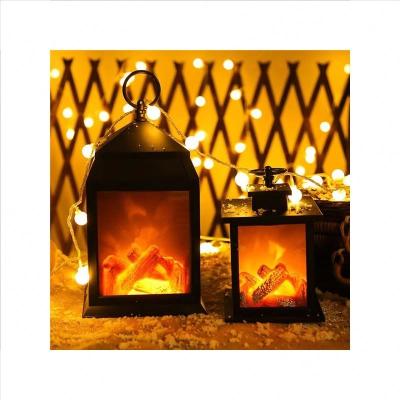 China Home Decoration Led Lantern Lamps Simulation Fireplace Flame Decorative Lamp Battery Operated Creative Fireplace Lamp for sale