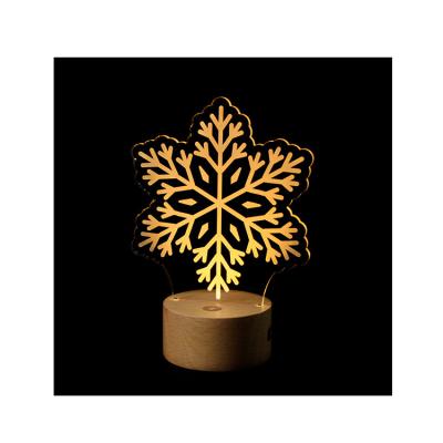 China Good Quality Apartment Nursery 3D Night Light Wood Base Acrylic Night Light for sale