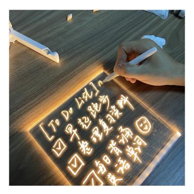 China Diy Contemporary Acrylic Message Light Led Note Board Acryl Note Board Message Board for sale