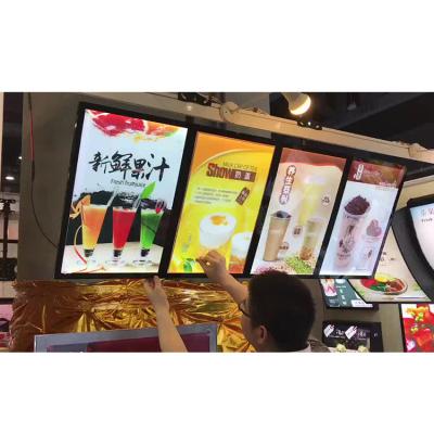 China Simple PVC Wall Side Lightbox Slat Restaurant Display Menu Board Cafe Menu Sign Board for sale