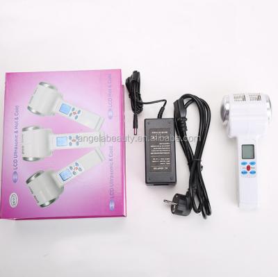 China LW017 Anti-Puffiness LCD Screen Display Ultrasonic Cold-Hot Hammer Facial Massage Machine for sale