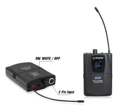 China Pilot unique technology identification bodypack-4 wireless microphone for sale