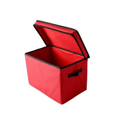 China Viable Fabric Clothes Storage Cube Box Lid Handle Foldable Storage Box for sale