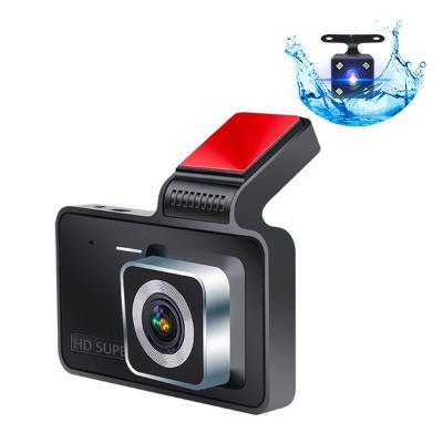 China 4 Inch HD Night Vision Full HD Warning Light LED Dual Screen 1080P Lens Driving Recorder for sale