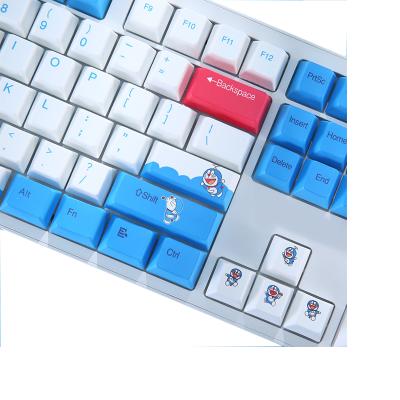 China Original Shooting PBT Keycap Double Sublimation OEM Keyboard Computer Computer Doraemon Mechanical Cartoon for sale