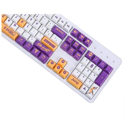 China NBA Lakers Basketball Keycaps PBT Dye Sublimation Machanical Keyboard 115keys for sale