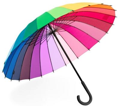 China Promotional Portable Strong Wind Proof Folding Logo Chinese Color Changing Rainbow Custom Umbrella for sale