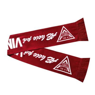 China Custom Silk Jacquard Scarves Multi Pattern Knitted Football Team Scarf New For Sale for sale