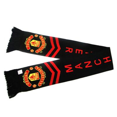 China Jacquard Knitting Custom Printing Football Fan Scarf Satin Fabric Fan Scarf for sale