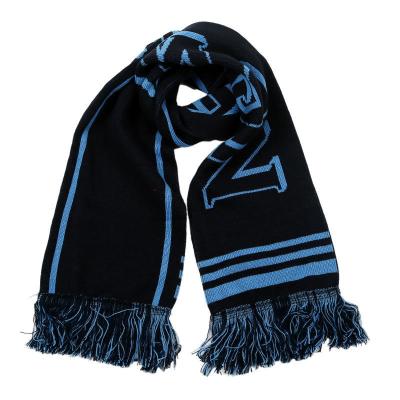 China Custom Jacquard Woven Jacquard Acrylic Knit Sport Football Soccer Scarf for sale