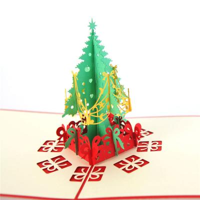 China Wholesale Newest Christmas Decoration Design Merry Christmas 3d Greeting Cards for sale