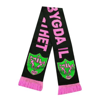 China 100% Acrylic Soccer Jacquard Fan Scarf for sale