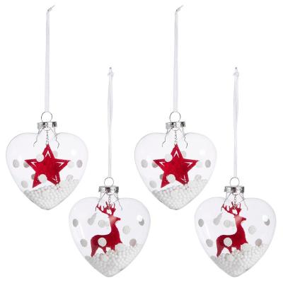 China High Quality Christmas Tree Decoration Clear Glass Christmas Hanging Transparent Balls for sale