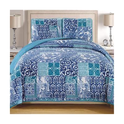 China Single Microfiber Quilted Bed Rotary Spread Print Classic Design for sale