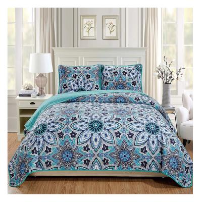 China Single Printed Reversible All-Season Comforter 3PC Bed Spread for sale