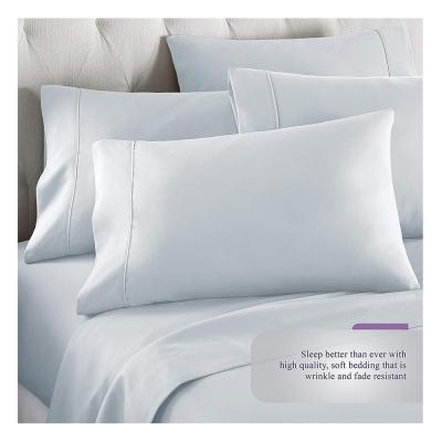 China Luxury Disposable 300TC Cotton Star Hotel Bed Linen Sheet Sets for sale