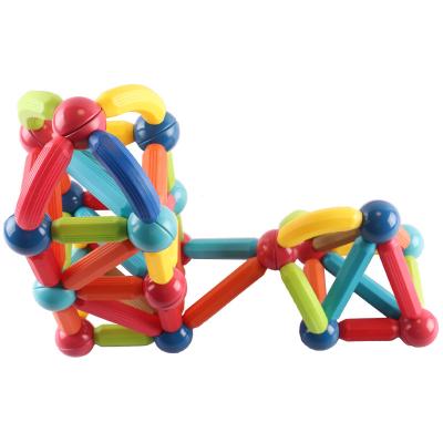 China 2022 Hot Selling RuiQiang Plastic Factory Magnetic Sticks And Rods Set Magnetic Balls Sticks And Building Blocks Educat for sale