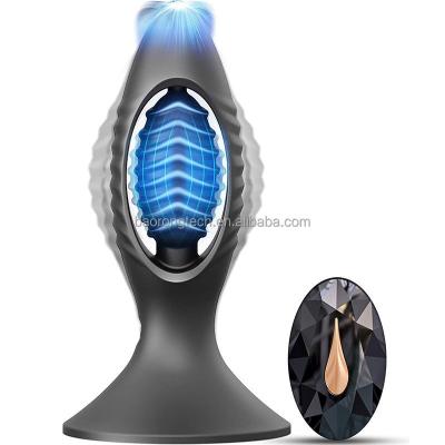 China Wireless Powerful Metal Control 10 Modes Vibration Anal Plug With Wireless Suction Cup Sex Toys For Woman Or Man for sale