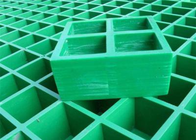 China Platform Molded Fiberglass Grating , Square Hole Fiberglass Grate Flooring for sale