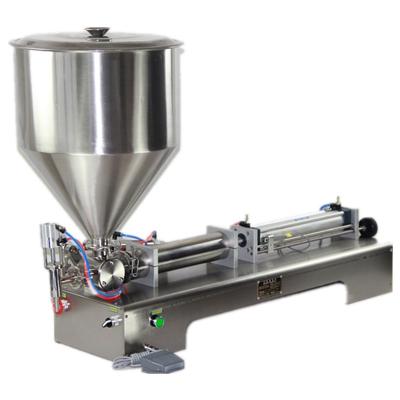 China Pneumatic semi-automatic food piston paste gel honey and liquid filling machine with single and double nozzles for sale