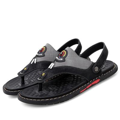 China Damping large size men's sandals for summer 2023 new style outside soft solenoid beach casual slippers driving non-slip foot tide for sale