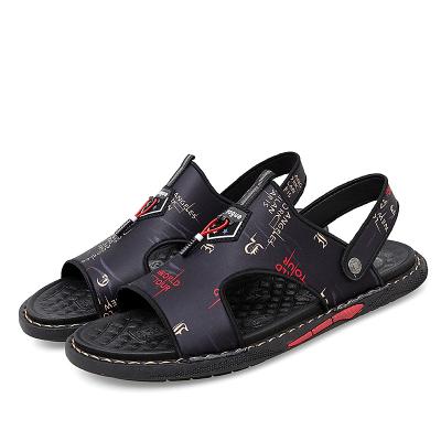 China Cushioning 2023 new summer to wear single-term sandals CIA outdoor dual-use wind leading leather men's slippers men's sandals trend for sale