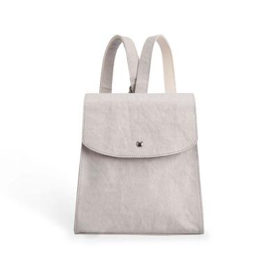 China Eco Friendly Washable Shoulder Strap Kraft Paper Backpack for sale