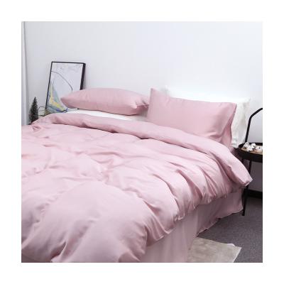 China Nondisposable Breathable Bedding Set Solid Style Bedding Set Bamboo Bed Sheet for sale