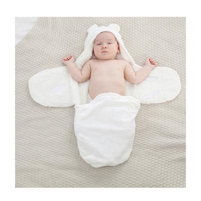 China Wholesale White Super Soft Anti-Pull Baby Sleeping Bag Spring And Autumn Wrap Towel Lamb Velvet Sack Anti-Kick Sack for sale