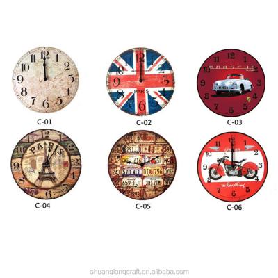 China Hot Selling New Product Antique Style Easy To Read Modern Style Designer Minimalist Wooden Wall Clock for sale