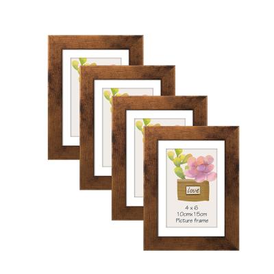 China Rustic Wood Wooden Photo Frame for Desktop or Wall Installation Wall Levitation Frame Brown Picture Photo for sale