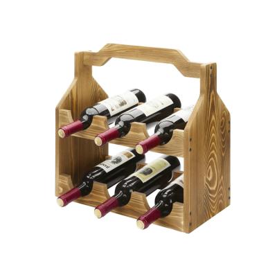 China Viable Factory Wholesale Modern Wooden Wine Rack Server Beverage Wine Rack Bar Display Wine Racks for sale