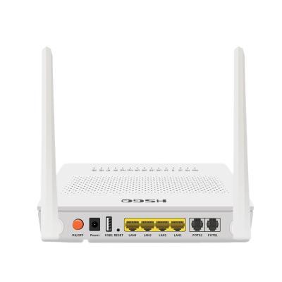 China Chool wifi HSGQ-X422W 4Ge +2pots+ 2.4G and 5G XPON ONU dual band high quality compatible with HUAWEI ZTE EPON and GPON OLT for sale