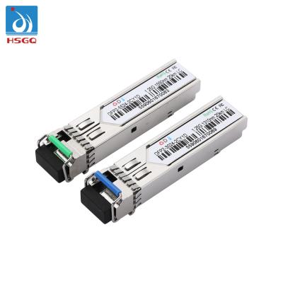 China FTTX Network HSGQ Fiber Optic Transceiver Module 1.25G BiDi SFP 1310nm-TX/1550nm-RX 20km DDM Transceiver Module for sale