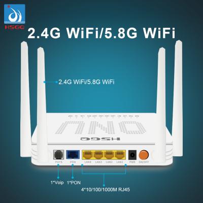 China FTTX Network Solution HSGQ-X410DW Onu Ftth Dual Band Fiber Optic Equipment Xpon Ontario Oun Modem for sale