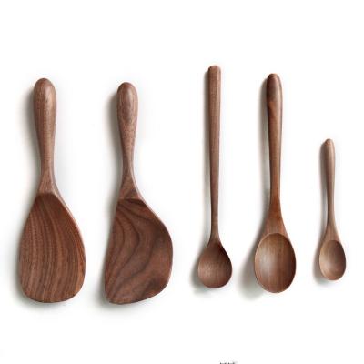 China Sustainable Wooden Spoons For Cooking Bamboo Disposable Utensil Set Nonstick Kitchen Premium Quality Housewarming Gifts For Daily Use for sale