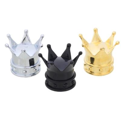 China Polymer ABS Material With Copper Core Inside New Royal Crown ABS Plastic Valve Stem Cover Car Motorcycle Bike Tire Tire Universal Gold Valve Cover 4pcs crown for sale