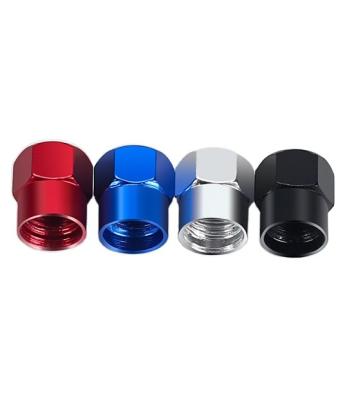 China Onyx Aluminum Aluminum Flat Head Hex Tire Valve Dustproof Cover for sale