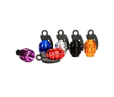 China Grenade Aluminum Bicycle Motorcycle Car Tire Valve Cover for sale