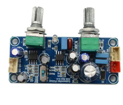 China Single Power Bass Subwoofer Preamp Amplifier Board Low Pass Filter DC 9-32V Preamplifier With Bass Volume Adjustment Single Power DC 9-32V Low Pass Filter for sale