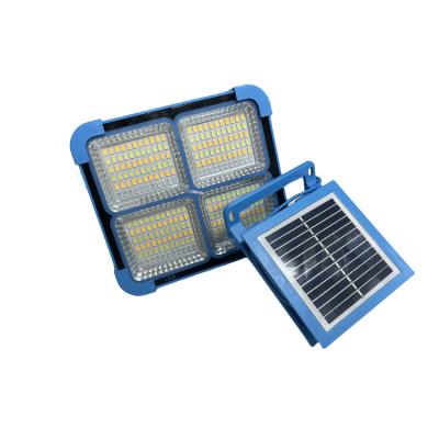 China 100Watts Warehouse Integrated Solar Panel Long Wired 6000mAh Solar Battery LED Emergency Flood Light for sale