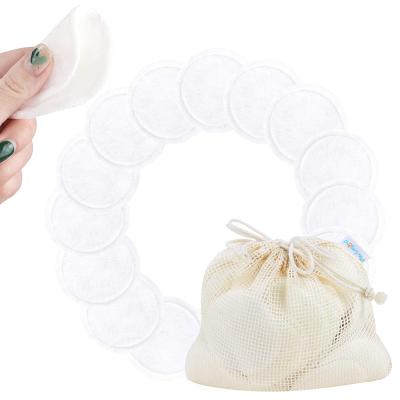 中国 Round Reusable Cotton Makeup Remover reusable washable bamboo cotton remover pad 販売のため