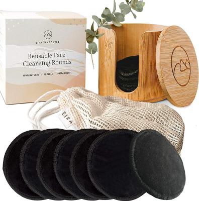 China Makeup Remover Bamboo Charcoal Pads Reusable Facial cotton pads remove make up for sale