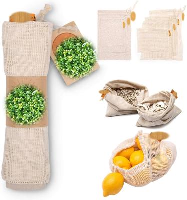 China Reusable Organic Cotton Mesh & Hemp Produce Bags for sale